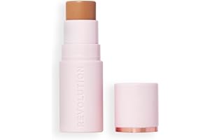 REVOLUTION BEAUTY LONDON Revolution, Skin Silk Bronzer Stick, Bronceador en Barra con Color Modulable para Mejillas, Ojos y Labios, Fórmula en Crema a Polvo, Vegano y Libre de Crueldad, Light Sunkissed, 4.5g