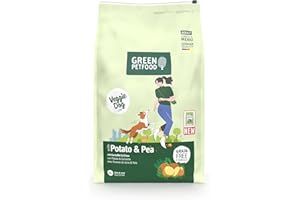 Green Petfood VeggieDog mit Kartoffel & Erbse (1 x 10 kg) | Adult | Premium Trockenfutter für ausgewachsene Sensible Hunde | vegetarisch & weizenfrei | mit leckerer Süßkartoffel | 1er Pack