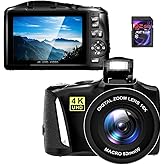 ade digital camera photo camera 1080p 48mp camera with 16x digital zoom and macro lens compact camera with rotating dashboard for teenagers adults 32gb sd card