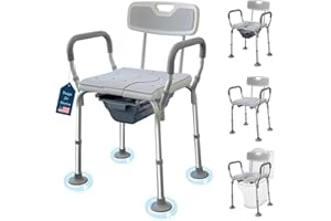 EOSPRIM sedia 4 in1 comoda wc per anziani, Rialzo sedia wc, alzawater per protesi anca, wc per disabili, rialzo water, sgabello doccia anziani, sedia per doccia disabili, sedile per vasca da bagno