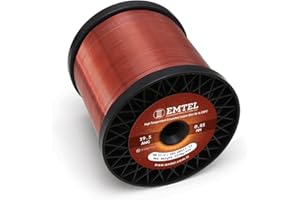 EMTEL EMAYE TEL VE KABLO SANAYI A.Ş. Emtel 0.85 mm - 500 gr - 97 mètres Fil de cuivre émaillé - Fil d'enroulement pour moteur, transformateur, haut-parleur, bobine magnétique - Fil magnétique jusqu'à 220°C - Isolation double couche