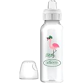 Dr. Brown's 8 oz/250 ml PP Dar Ağız + Sippy Biberon Bardak, Flamingo, Tekli Paket