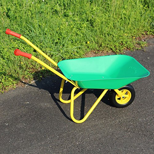 SET Metallschubkarre mit SPATEN (Bis 30 Kg) Kinder Schubkarre für Garten, Strand oder Spielplatz - 3