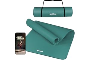 ALPIDEX Tapis de Yoga Épais 1,5 cm 3 Largeurs E-Book Matelas Sport Gymnastique Antidérapant sans Phtalates Sangle Transport Pilâtes Gym Aérobic Stretching Entraînement