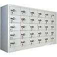 TUFFERONE 30-Door Durable Metal Mobile Locker – Secure Storage Solution for Phones & Valuables, Lockable Storage Cabinet (Powder Coated, Grey) – Net 131L, Gross 135L