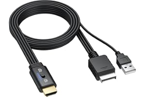 CAMWAY PS2 Adaptateur HDMI - Convertisseur Vidéo 1080P (60Hz) pour PS2/PS1/ - Le Rapport d'écran 4:3/16:9 Convertisseur HDMI - Compatible Toutes Régions (PAL/NTSC) Retrogaming sur TV HD/Moniteur