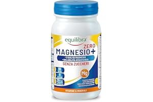 equilibra, Magnesio+ Zero, Integratore Magnesio, Barattolo 200 g, Magnesio Carbonato, Bisglicinato e Pidolato, Solubilità Istantanea, Riduzione Stanchezza e Affaticamento, Senza Aromi, Senza Glutine