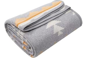 ACUSHLA Merino Wool Camp Blanket - Warm, Thick, Washable, Large Throw - Great for Outdoor Camping All Seasons Suitable Morocco White 79" x63" 3.8lbs