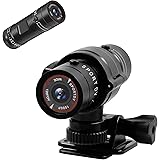 UYIKOO Sportkamera Motorrad Videokamera, Fahrrad Kamera, HD 1080P Mini Kamera 120° Weitwinkel Action Kamera mit Loop Aufnahme