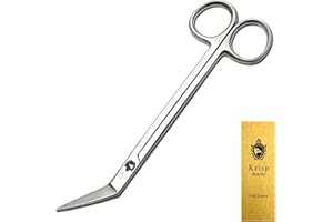 KRISP BEAUTY Long Handled Toenail Scissors Clippers - Podiatrist Manicure Pedicure for Seniors Elderly Men Women Ingrown Toenails Fingernail Cuticle Nail Scissor/Shear Stainless Steel (6 Inch)