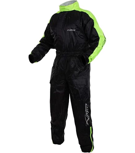 A-Pro Tuta Intera Anti Pioggia Acqua Impermeablie Ripieghevole Marsupio Moto Nero 3XL A-Pro Tuta Intera Anti Pioggia Acqua Impermeablie Ripieghevole Marsupio Moto Nero 3XL