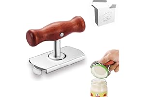 HALF FOREST Ouvre Bocal Sans Effort Ouvre Bouteille Manuel Manche En Eucalyptus, Réglable, Pour Ouvrir Capsules Bouteilles Différentes Tailles, Pour La Maison, Pique-Nique, Cuisine, Bar