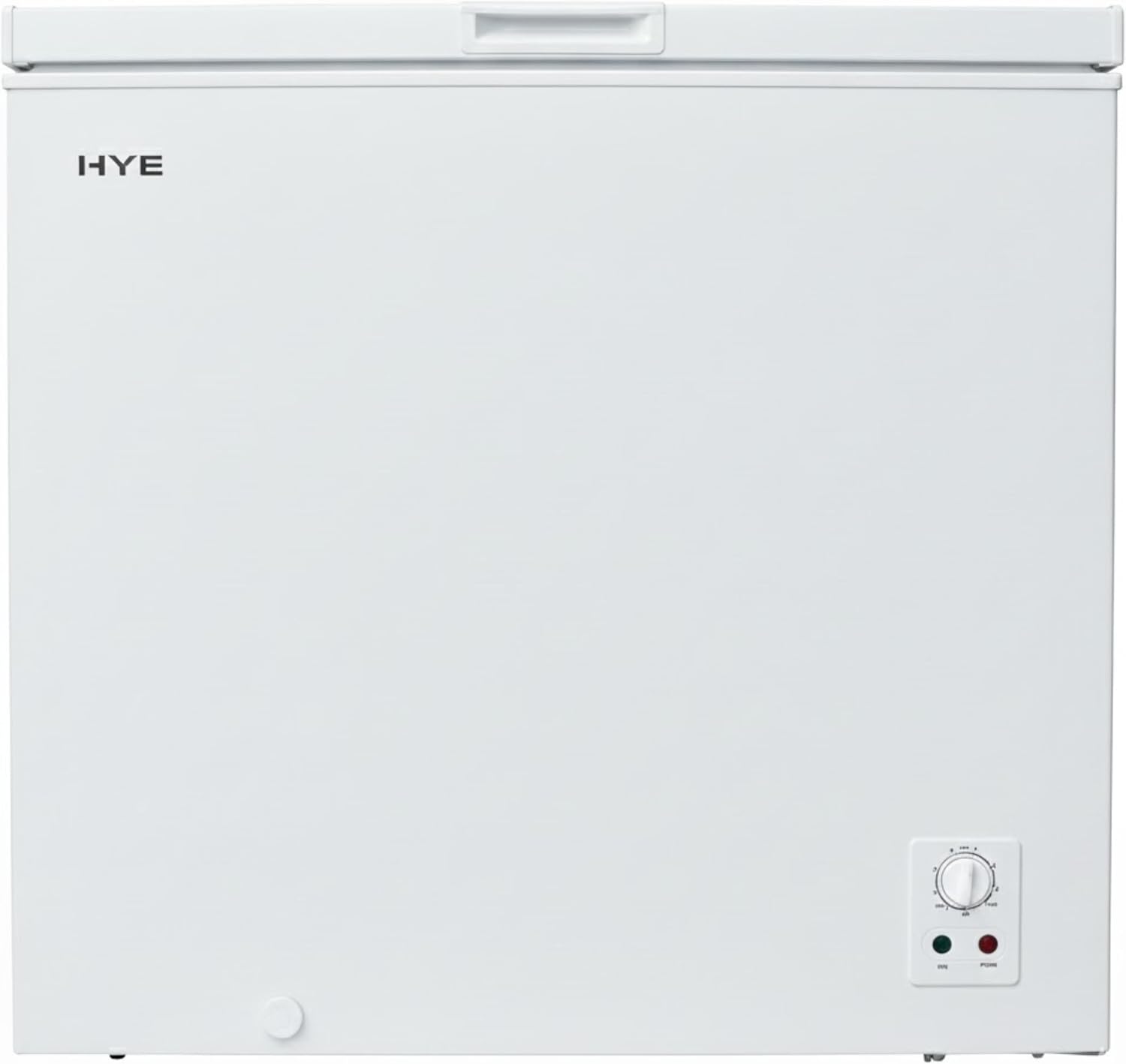 HYE Chest Freezer - 205L Freezer, Quiet 42 dB Operation, Mechanical Temperature Control, Freestanding Design, White, Perfect For Kitchens, Garages & Utility Rooms - RF01CF205W24