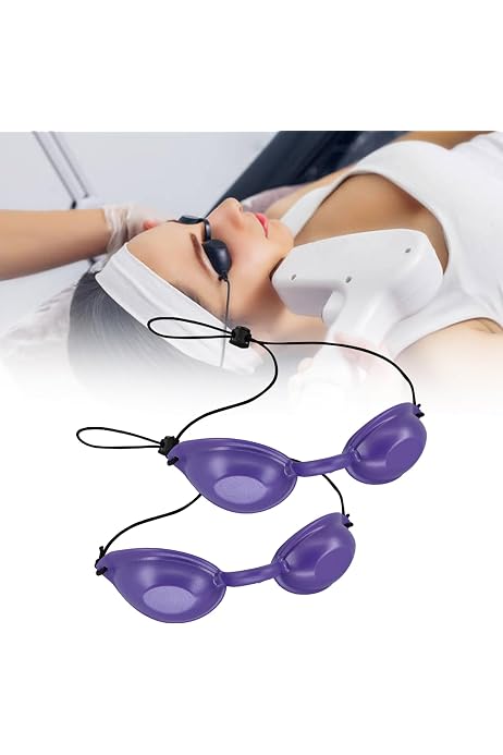 Sicherheits-Schutzbrille Für Lichttherapie & Bräunen – UV-, Infrarot-, IPL-Schutz | Mit Elastischem Kopfband, Schwarz