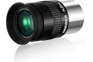 NEEWER 1.25" Plossl Telescope Eyepiece Lens, Multi-Coated Green PL 25mm Eyepiece Lens, 4 Element, Wide Angle 40 Degree, Threaded for Standard 1.25" Astronomy Telescope Filters