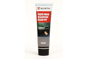 WÜRTH WURTH Tinte Restaurador para Plásticos PLAST-PT – 75 ml – Renovador de Paragolpes y Molduras – Acabado Profesional – Negro o Gris (negro)