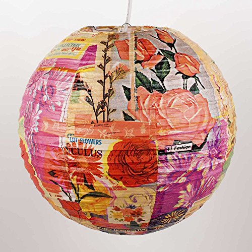 Blue Q – Design Papierlampe Lampenschirm Hängelampe – Fresh Cut Flowers - 2