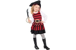 amscan Child Girls Little Lass Pirate Book Day Week Fancy Dress Costume