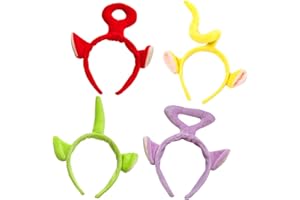 ZNDFTW Teletubbies Headbands 4 Pack – Cute Hair Accessories for Kids & Adults | Teletubbies Costume Dress-Up Set | Birthday Decorations & Party Props