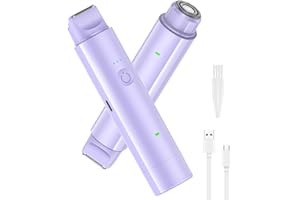 MOFEELING Lady Shavers for Women, 2-in-1 Bikini Trimmer for Wet and Dry, 2025 New Electric Razor for Women, Advanced Painless, Waterproof & Rechargeable Razors for Bikini Underarm Leg Arm Body Face