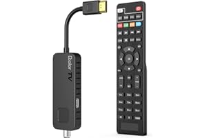Dcolor DVB-S/S2 Sat Receiver - HDMI Full-HD 1080P Sat-TV Stick [Versteckt hinter TV] - USB2.0 Media Player und PVR-Rekorder [2in1 Steuerelemente]
