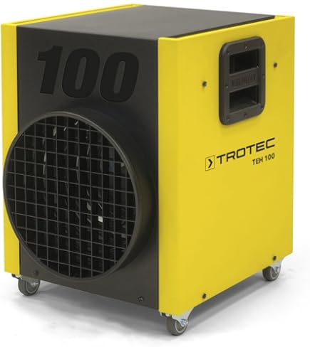 SIAL Ventilatorkachel, 2000 W, elektrische radiator, keramiek, industriële verwarming, snelle warmte 3 seconden, thermostaat en oververhittingsbeveiliging (zwart
