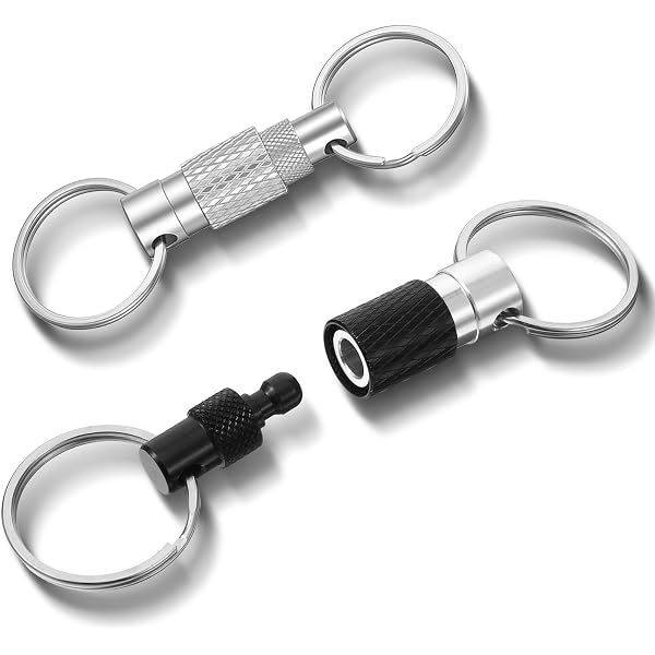 Neikafan Porte-Clés Titane Double Pivotant Amovible – Mousqueton Rapide Détachable 24mm×8mm EDC