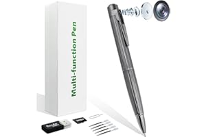 OTADUG Cámara espía con bolígrafo, 64GB Bolígrafo con cámara Oculta, 1080P Cámara Oculta con Monitoreo de Movimiento, Grabaci