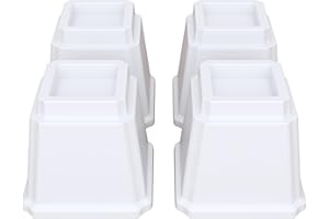 Lutown-Teen Bed Risers 5 inch Heavy Duty Furniture Risers for Sofas, Chair Risers Sofa Risers Table Risers Set of 4 Pack, White
