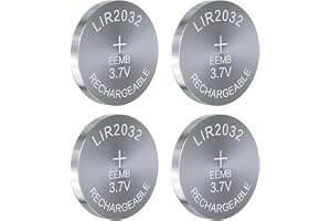 EEMB LIR2032H uppladdningsbart batteri med 4st 3,7V litiumjonbatterier med knappcellsbatterier 70mAh kan ersätta ML2032 för b
