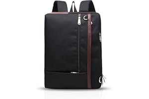FANDARE Modny plecak 3 w 1 torba crossbody 15,6 cala laptop plecak biznesowa torba podróżna torebka studencka plecak outdoorowy mężczyzna kobiety wodoodporny poliester, Czarny, L