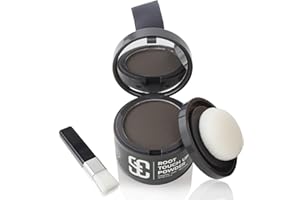 SOVONCARE Ansatzpuder, Haar-Concealer Haarverdichtung für Frauen und Männer, Haaransatz Ausbessern & Kaschiert Sofort Haarausfall,Touch Up Haarpulver für dünnes Haar für Frauen (Dunkelbraun, 4g)