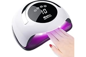 ABSUPER Lampe UV LED Séchoirs à Ongles, Lampe UV Ongles Gel 120W, Lampes à Ongles Professionnel avec 4 Minuteries 10/30/60/99S, Grand Touchscreen, Poignée pratique, pour Vernis Semi Permanent, Gel et Vernis