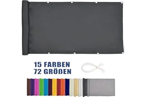 ZHhan Privacy Screen for Backyard Deck Patio Balcony Fence Porch Sun Shade PVC UV Protection Sun Wind 8 Days Delivered 2 Colors 5 Sizes 420D（Black，0.7x5m）