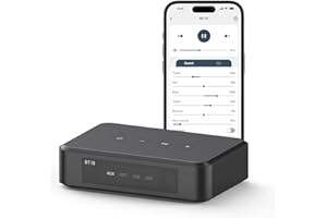 Arylic BT10 nadajnik i przedwzmacniacz Bluetooth, aptX HD High-Resolution Music, aptX Low Latency, domowy adapter audio do telewizora i komputera, aplikacji i pilota zdalnego sterowania.