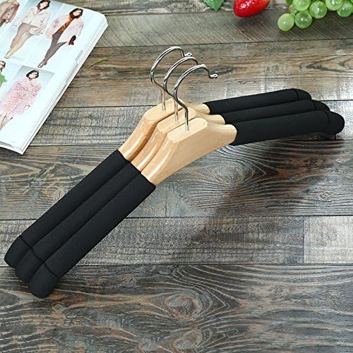 GFYWZ Shirt/Blouse Hangers Wood sponge Hanger Men's Clothing Non-slip Wardrobe frame?pack of 10? , 1 , 42cm*20cm*2.3cm