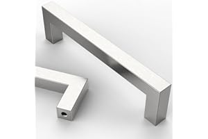 Astrée 10 Pack 128mm Brushed Satin Nickel Kitchen Handles Cupboard Handles Stainless Steel Kitchen Cupboard Handles Cabinet Handles Cupboard Door Handles Drawer Handles Wardrobe Handles