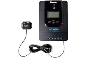 Renogy Régulateur de charge solaire MPPT 40 A 12/24 V Bluetooth avec écran LCD pour batteries AGM, gel et lithium