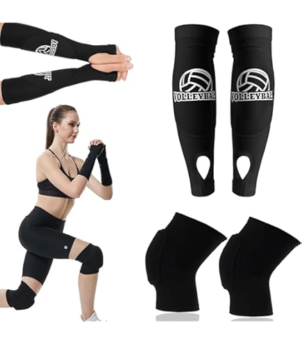 Volleyball Schutz-Set - Armschoner & Knieschoner Mit Polster, Für Jugendliche