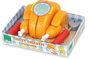 VILAC - jouet en bois -Cuisine et marchande - Le Poulet Rôti À Découper - 6304