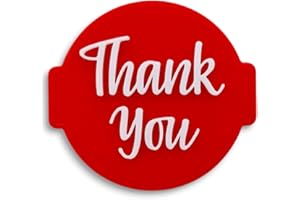 1066 Factory 'Thank You' Embosser Stamp for Icing Fondant Frosting Sugar Paste Cupcake Cake Cookie Baking Decoration (Pattern 4)