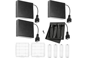 EatPitaya 4Pcs 4 AA Battery Holder USB Switch and Cover 6v Female Socket, 4 x 1.5V AA Battery Case Box + 4Pcs AAA to AA Battery Holder Converter + 2Pcs 4 AA Battery Storage Case Holder Box