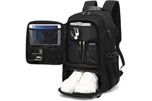 AIKELAI Sac a Dos Homme Travail, Extensible 50L 60L 80L Sac a Dos Ordinateur, Sac a Dos Voyage Cabine Avion, Sacs à Dos pour Ordinateur Portable,Sac Ordinateur Homme