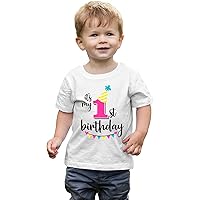 Printmate Happy Birthday Number 1-8 Printed White Cotton Round Neck Half Sleeve T-Shirt