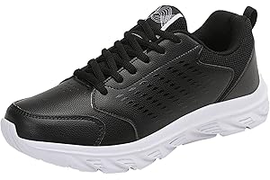 UNOSHENG Plain Trainers Men's Round Toe Soft Sole Lace Up Fitness Trainers Jogging Non-Slip Leisure Shoes for Men Lightweight Breathable Outdoor Hiking Shoes Trekking Shoes Casual
