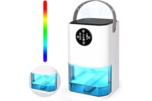 Dreamhigh® Kompaktowy osuszacz powietrza, 650 ml/dzień, zbiornik 1650 ml, automatyczne wyłączanie, do pomieszczeń 35 m²