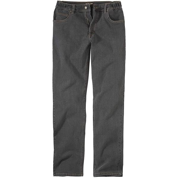 Jeans Droit Homme Extensible Avec Ceinture élastique Et Cordon - Denim Confortable - Taille Mi-haute - Poches Cargo