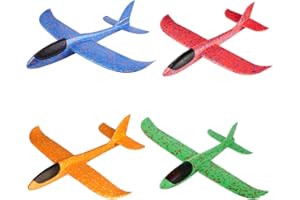 MAKFORT Kinder Flugzeug Spielzeug Outdoor Wurf Segelflugzeug Glider ca.38cm 4 Stück