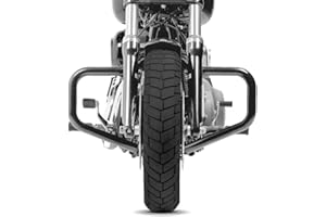 CRAFTRIDE Paramotore Mustache compatibile con Harley Davidson Dyna Fat Bob 08-17 nero