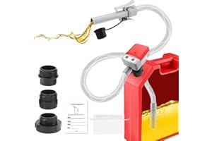 KAOLALI Bomba de Gasolina Eléctrica 12V, Bomba Eléctrica de Combustible con Parada Automática (9L/min) para Diesel Aceil 28mm Cabeza para Coche, Autocaravana, Generador, Barco